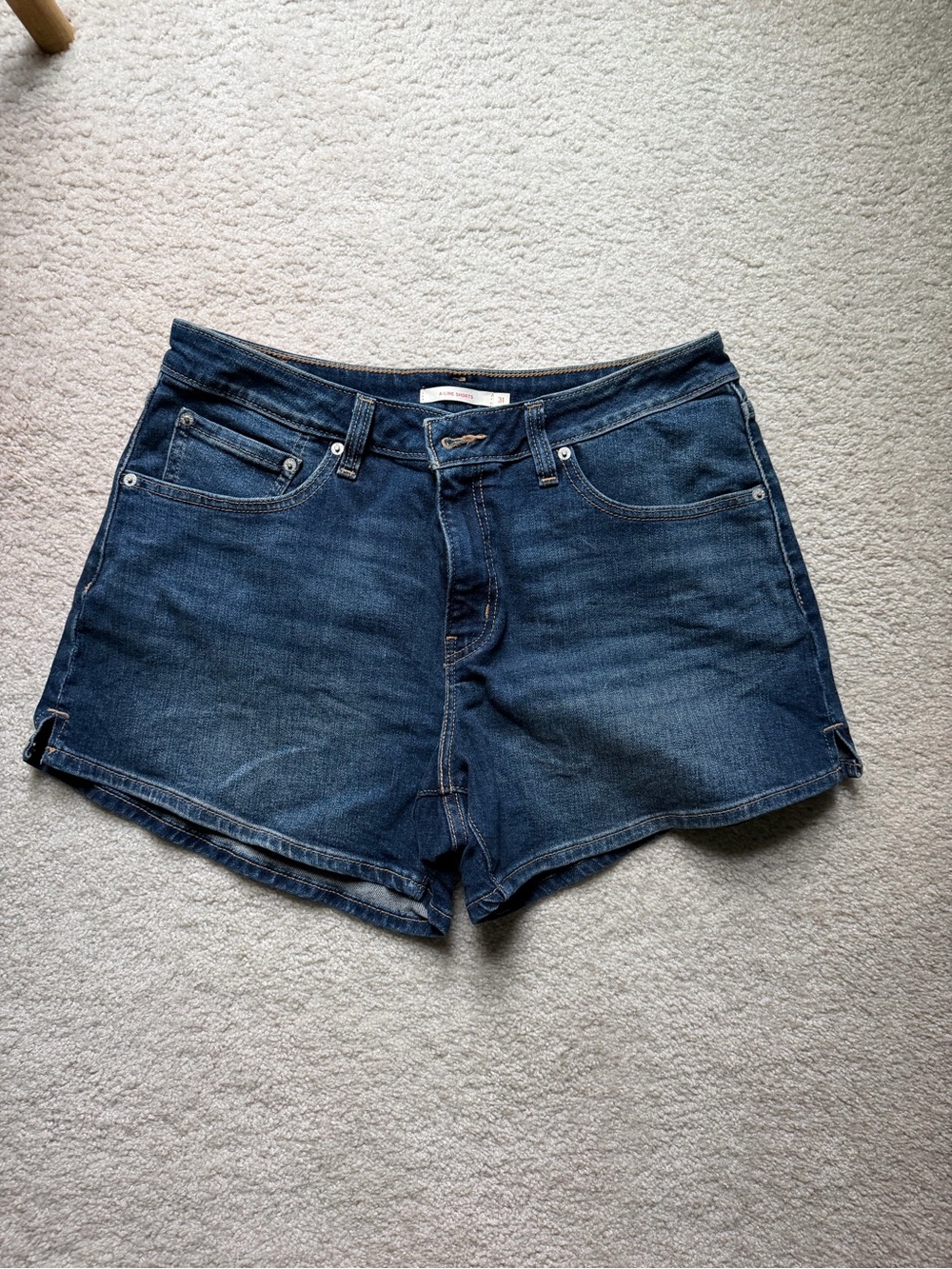 Levi's Women's Indigo Denim A-Line Shorts